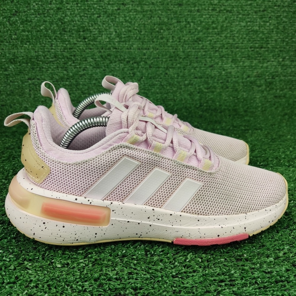 Adidas Sneakers Womens 5 Pink Racer TR23 Cloudfoam Running Shoes IF0042 Speckled